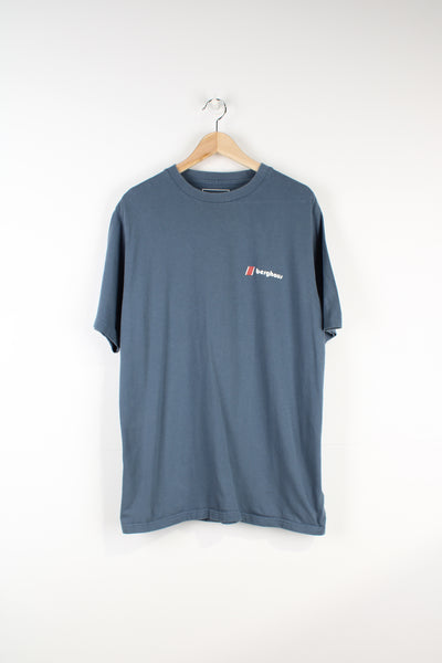 Berghaus grey t-shirt with printed logo on the chest and back good condition - small mark on the shoulder (see photos) Size in label: Mens XL