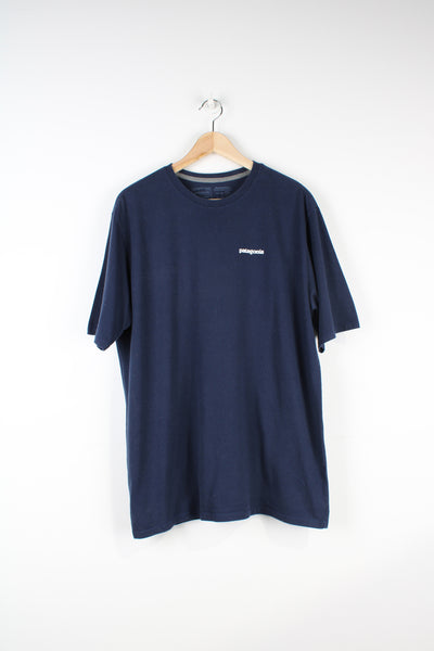 Patagonia navy blue t-shirt with printed logo on the chest and back. good condition Size in label: Mens XL 