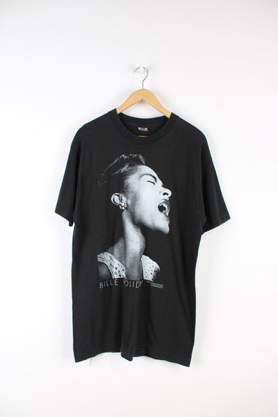 Vintage 1997 Fruit of the Loom Billie Holiday t-shirt with single stitch hem. good condition  Size in Label:   Mens L