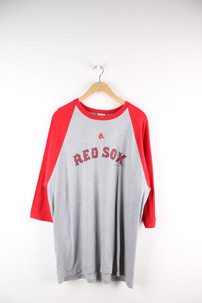 Vintage Boston Red Sox T-shirt, printed on a Lee shirt, red, blue and grey team colourway, quarter length sleeves, and printed logo spell out across the front. 