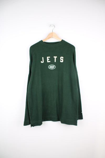 Vintage green New York Jets sweatshirt with embroidered team logo on the chest. Made by pro player. good condition Size in Label: Mens M