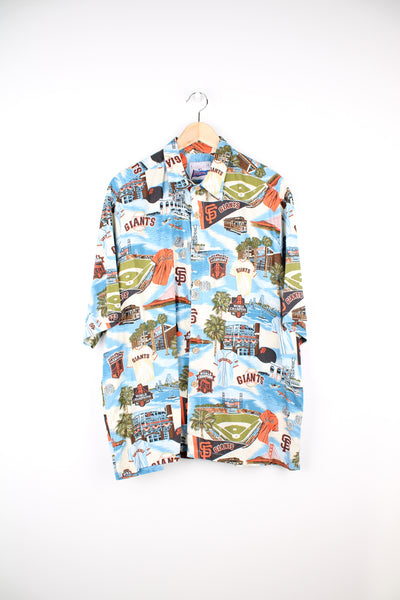90s San Francisco Giants MLB Hawaiian Shirt with all over print. Made by Reyn Spooner. good condition  Size in Label:  Mens XL