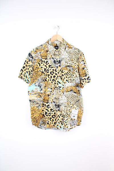 Stussy "Wildlife" collection leopard print button up shirt. good condition Size in Label: Mens L - Measures more like a M