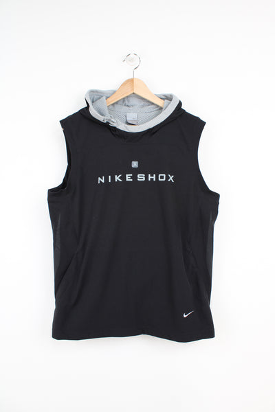 Nike Shox black pullover gilet with spell-out logo across the chest 
