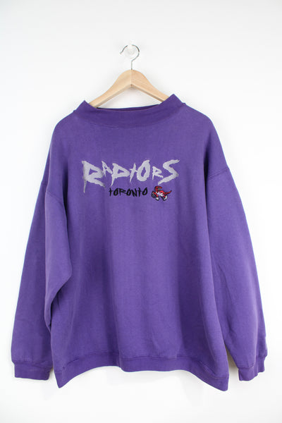 Vintage Pro Player Toronto Raptors NBA purple sweatshirt with embroidered logo on the chest