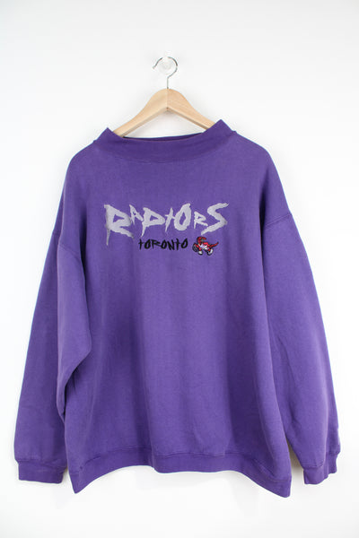 Vintage Pro Player Toronto Raptors NBA purple sweatshirt with embroidered logo on the chest