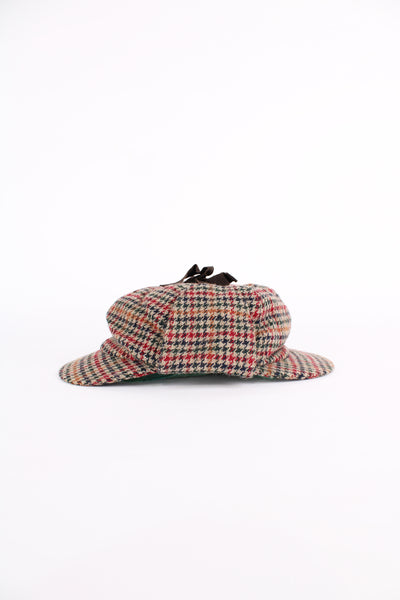 Vintage made in Scotland, Barbour tweed deerstalker hat, one size.