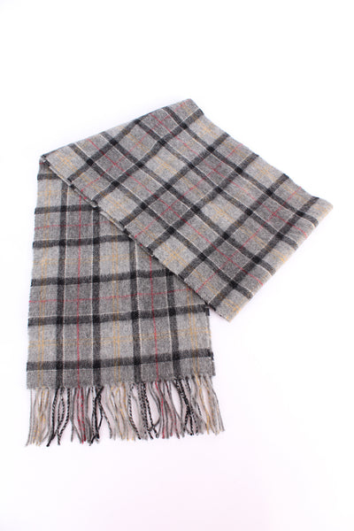 Barbour check scarf. Made from 100% lambs wool