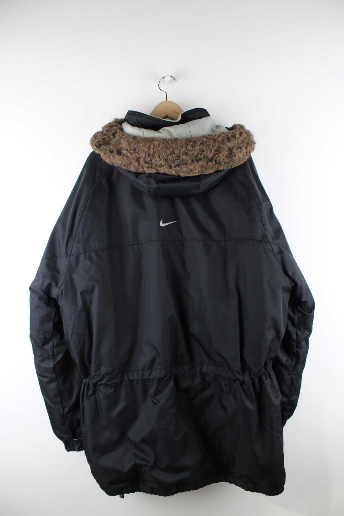 Nike Parka Long Jacket Classic Puffer Hooded Insulated Black New Coat Women  Size
