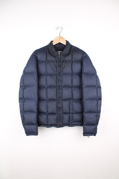CP Company navy blue square puffer liner jacket, zip through.