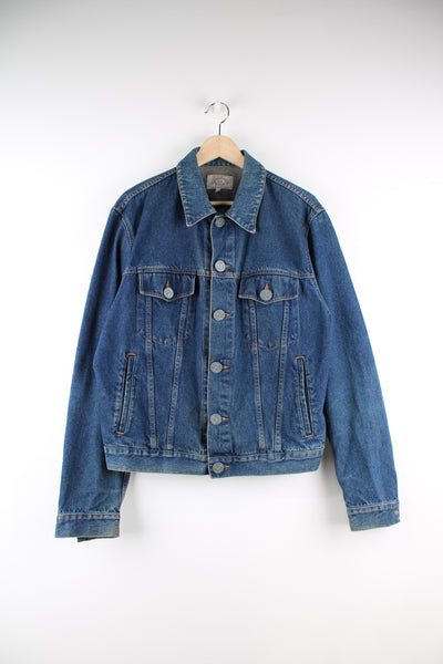 Vintage Armani Jeans  button up denim jacket features branded hardware and double pockets 