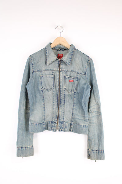 Vintage Y2K Miss Sixty denim shirt/ jacket. Made from stone wash stretch denim and closes with a zip.   good condition  Size in label:   8 - Measures like a womens M