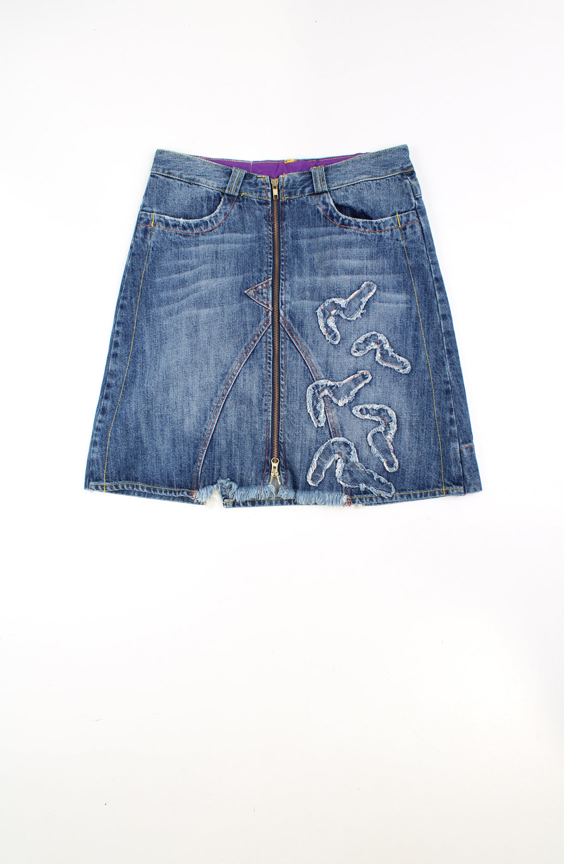 MALION vintage♢2way denim w-zip skirt