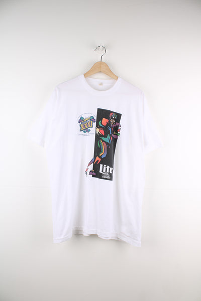 Vintage 1997 Super Bowl XXXI single stitch t-shirt in white with 'Bally's Las Vegas' sponsor on the back 