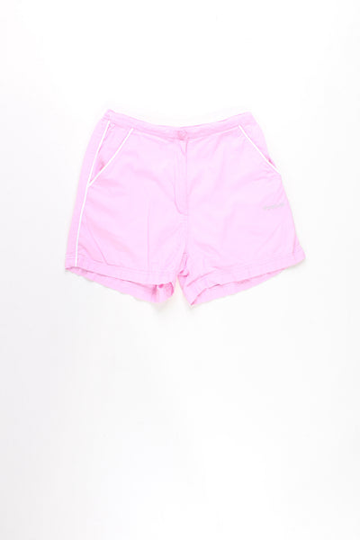 Vintage 00's Nike pink tennis shorts. Features embroidered silver logo on the leg and an elasticated waistband at the back.  good condition  Size in Label:  Womens 10 (M)
