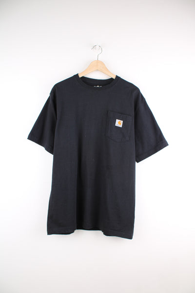 All black Carhartt t-shirt with branded chest pocket 