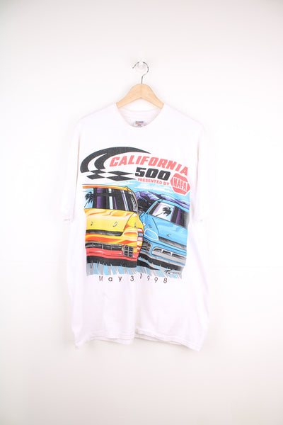 NASCAR California 500 x Napa 50th Anniversary t-shirt by Fruit of Loom features printed graphic on the front and back 