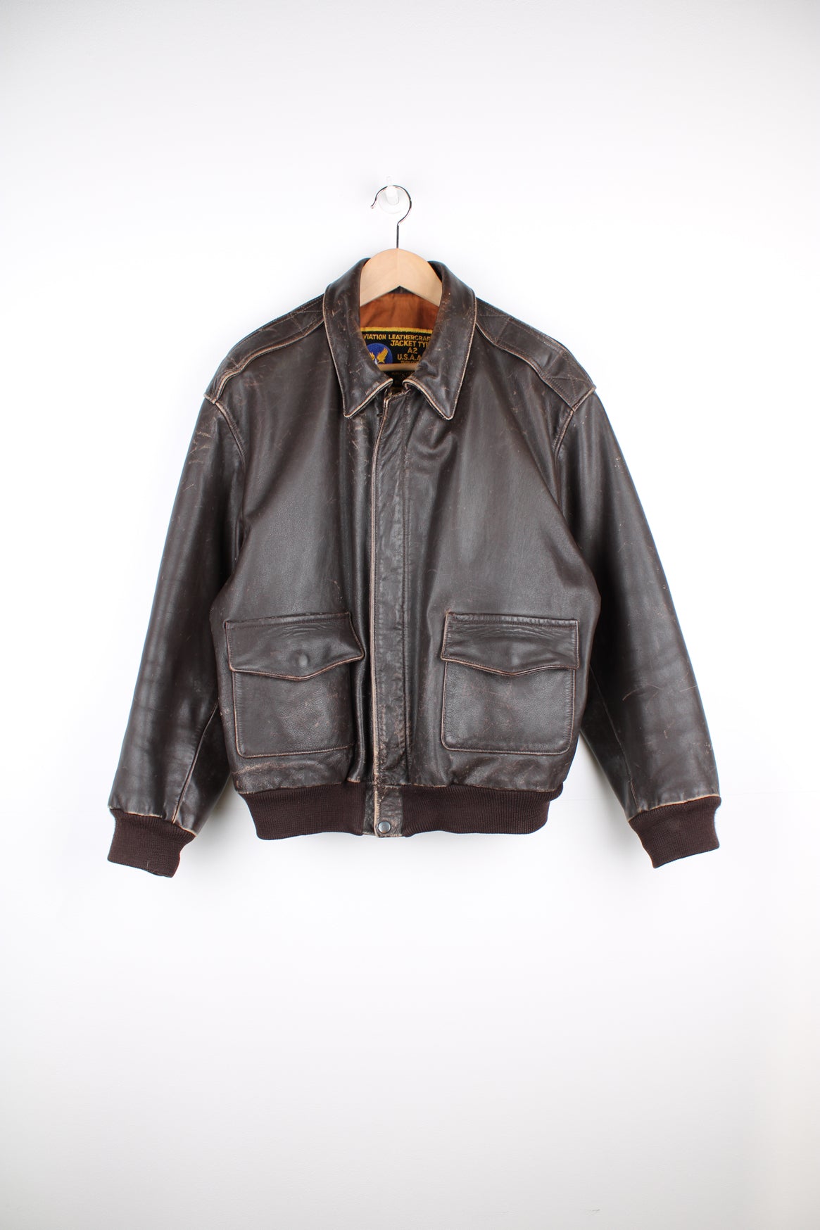 A2 Aviation Leathercraft Jacket (L) VintageFolk