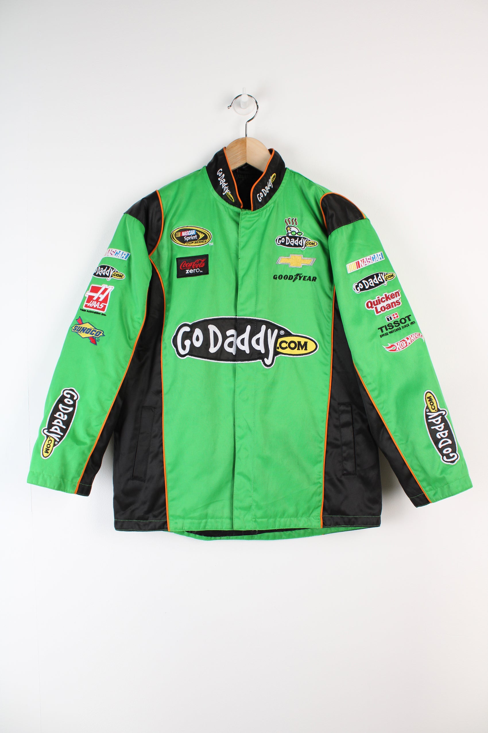 90's Nascar GoDaddy Green Racing Jacket (Size S) – VintageFolk