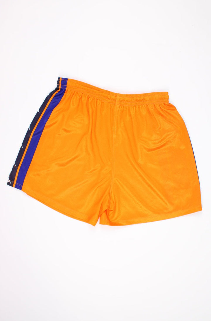 Vintage 1997-98 Kappa Barcelona 90's football shorts with branded ribbon on the side of the leg