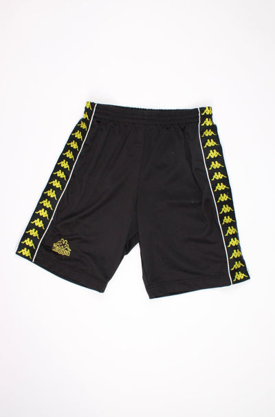 Vintage 90's Kappa football style sport shorts with branded ribbon on the side of the leg