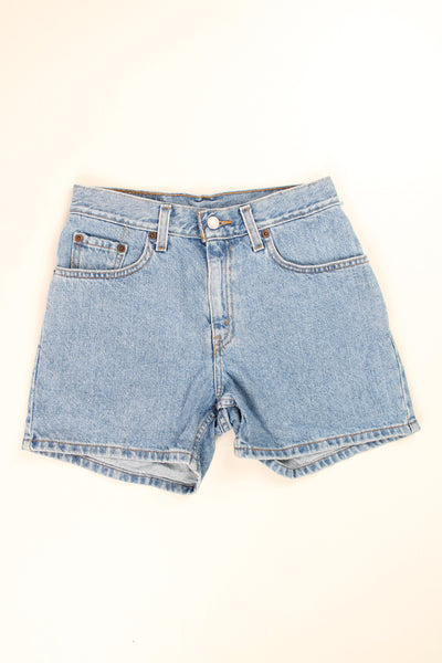 Vintage Levi's light blue, high waisted denim shorts 