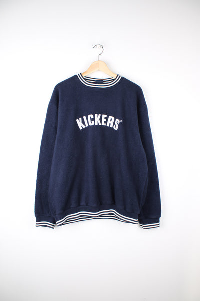 Kickers Sweatshirt Fleece in a blue and white colourway, with spell out logo across the chest.