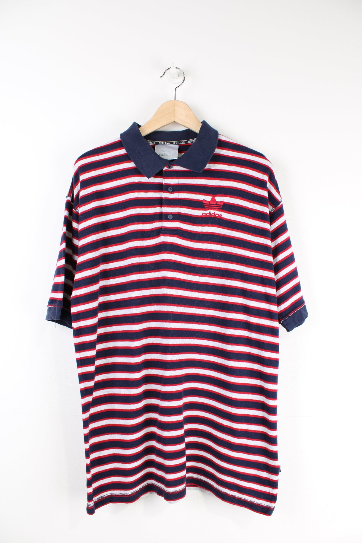 Adidas Striped Polo Shirt – VintageFolk