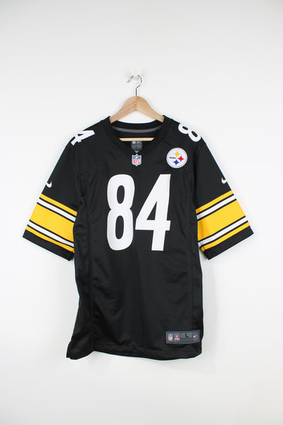Pittsburg Steelers x Antonio Brown Jersey all black jersey by Nike, features printed spell-out details on the front and back