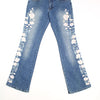 Tenghong Y2K Floral Flared Jeans (Size L)