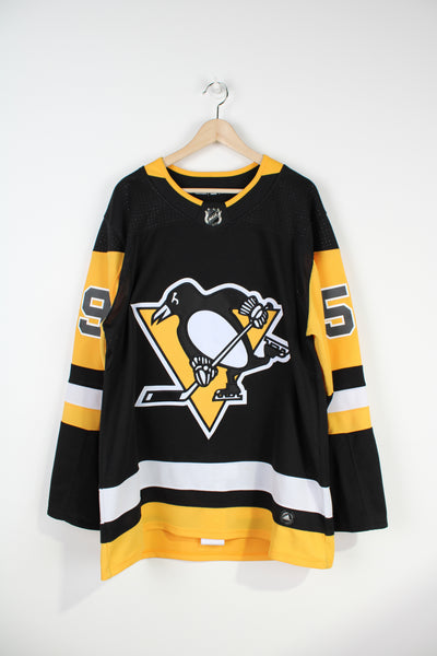 2021/22 Pittsburgh Penguins Jake Guentzel #59 alternate jersey with embroidered lettering