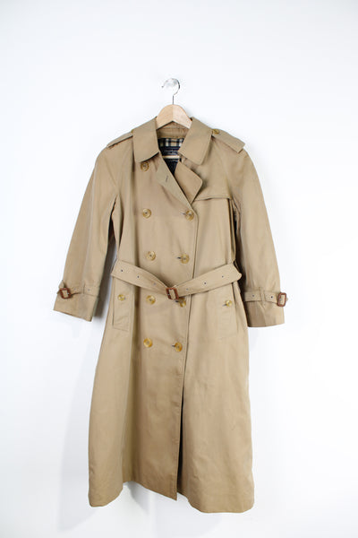Vintage Burberry, Maruzen Tokyo waxed trench coat, features nova check lining and belt