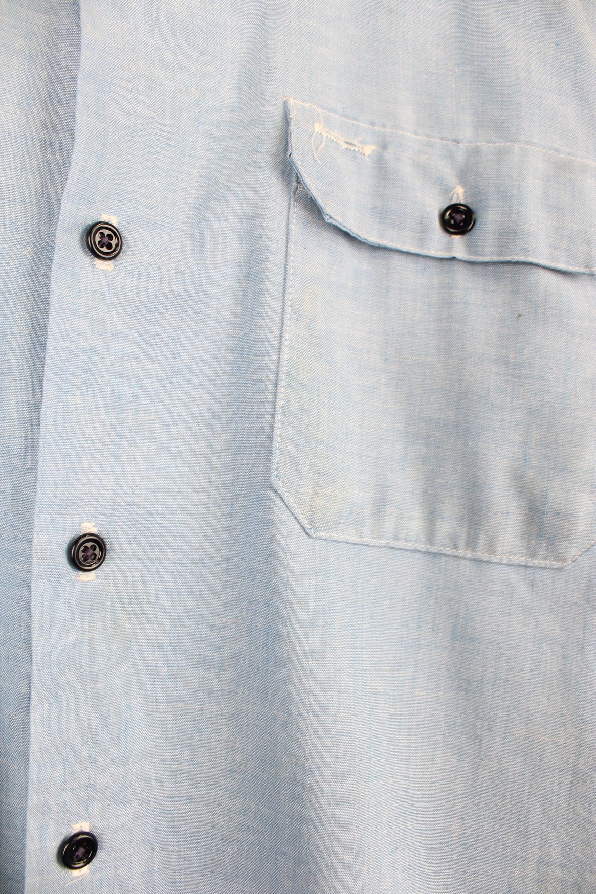 トップス 70s USA Sears open collar shirt check M Vintage 70s Sears Kings Road Top Men XL Tall Tan Leisure