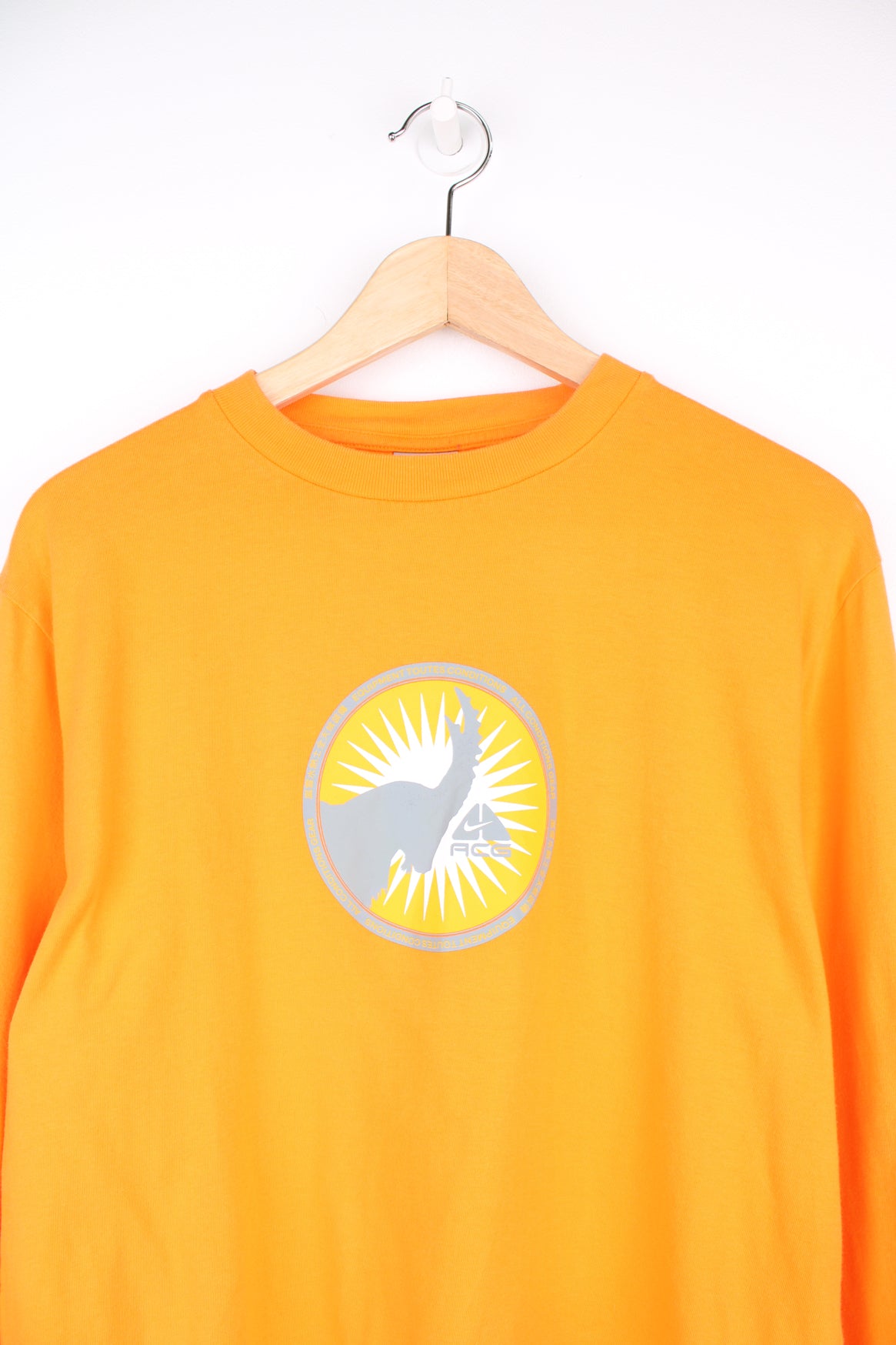 nike acg yellow t shirt