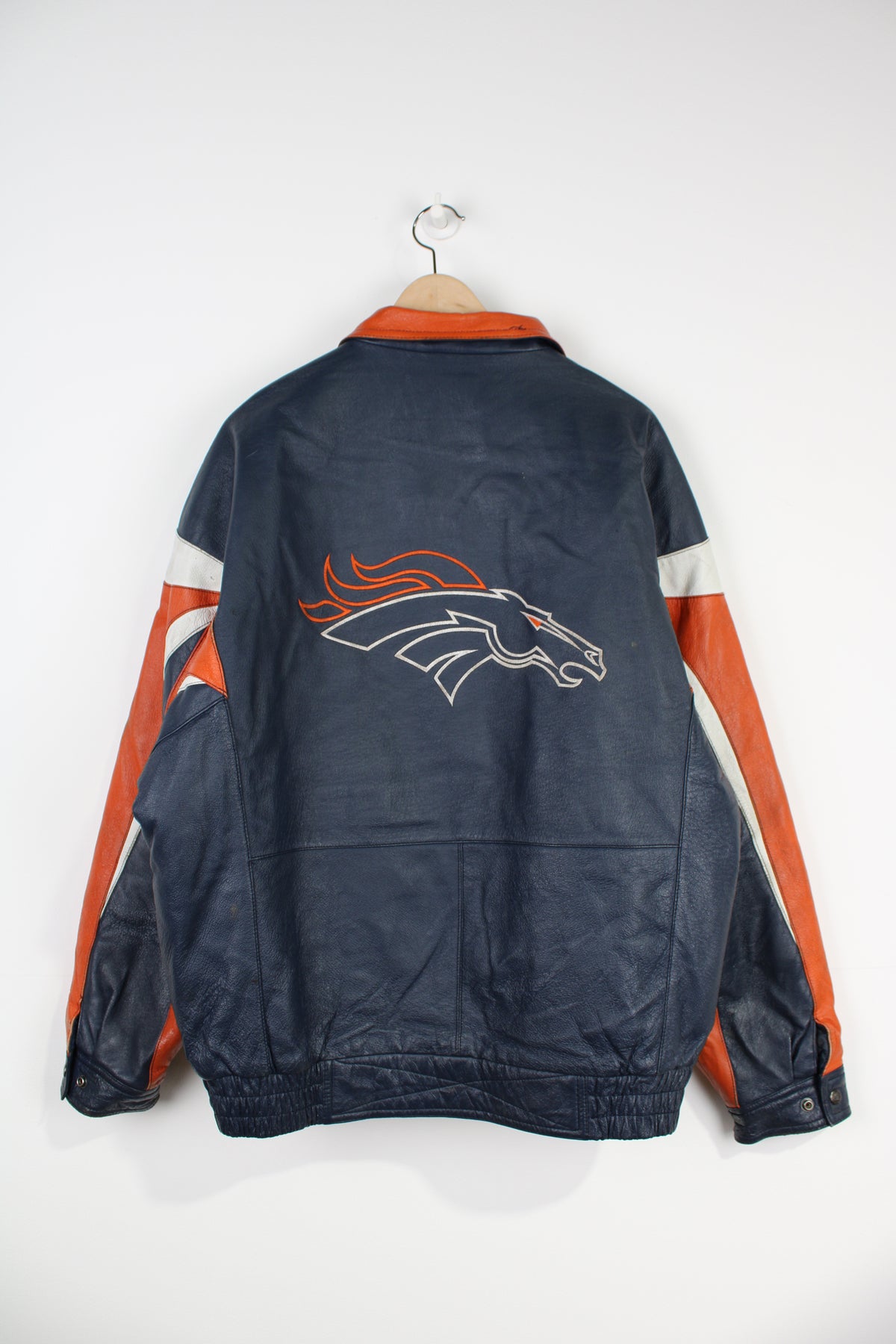 Denver Broncos Leather Jacket (Size XL) – VintageFolk