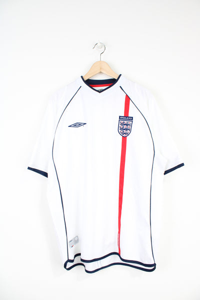 2001-03 England home football shirt by Umbro with embroidered badge and logo on the chest
