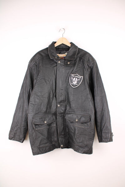 Oakland Raiders Leather Jacket (Size L) – VintageFolk