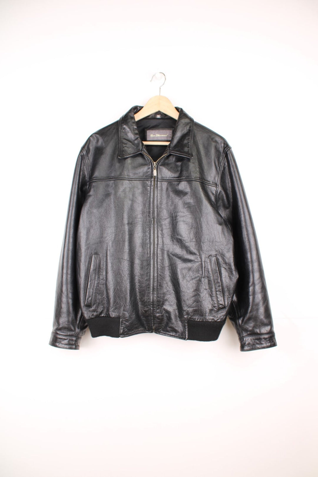 Leather Jacket Sherman Coat Ben Sherman Black Leather Jacket Mens