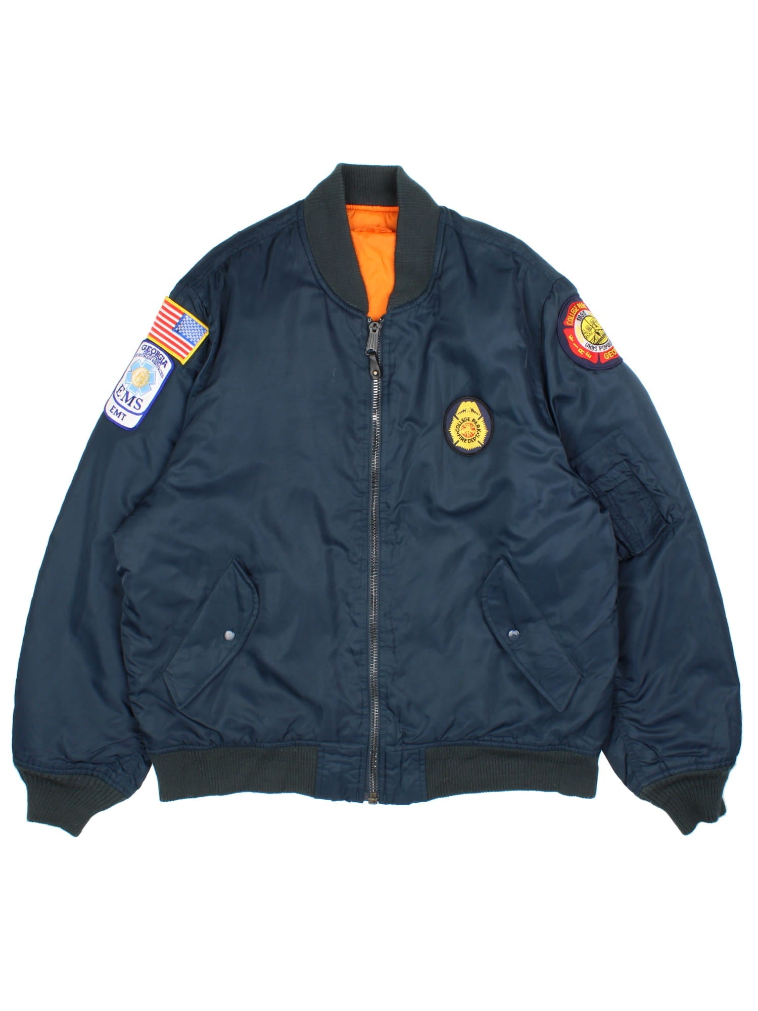 Vintage College Park MA1 Reversible Bomber Jacket (Size L