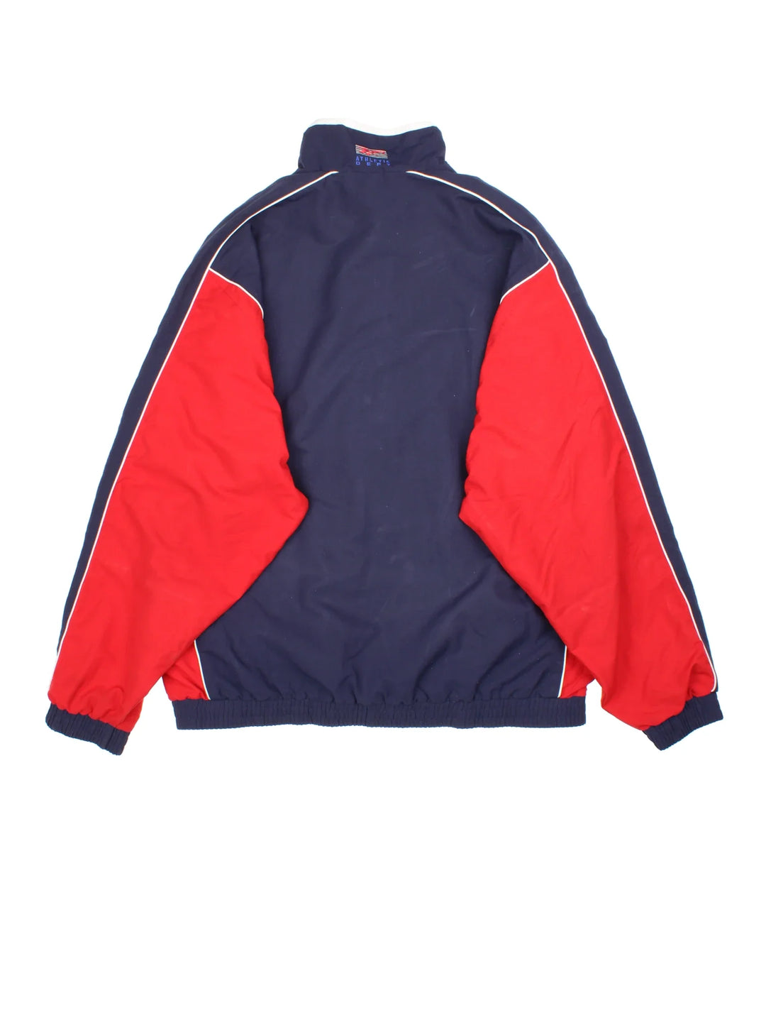 Vintage 90's Reebok Track Jacket in a blue/red colourway. Zip up with side zip pockets, contrast panelling and logo embroidered on the front and back.