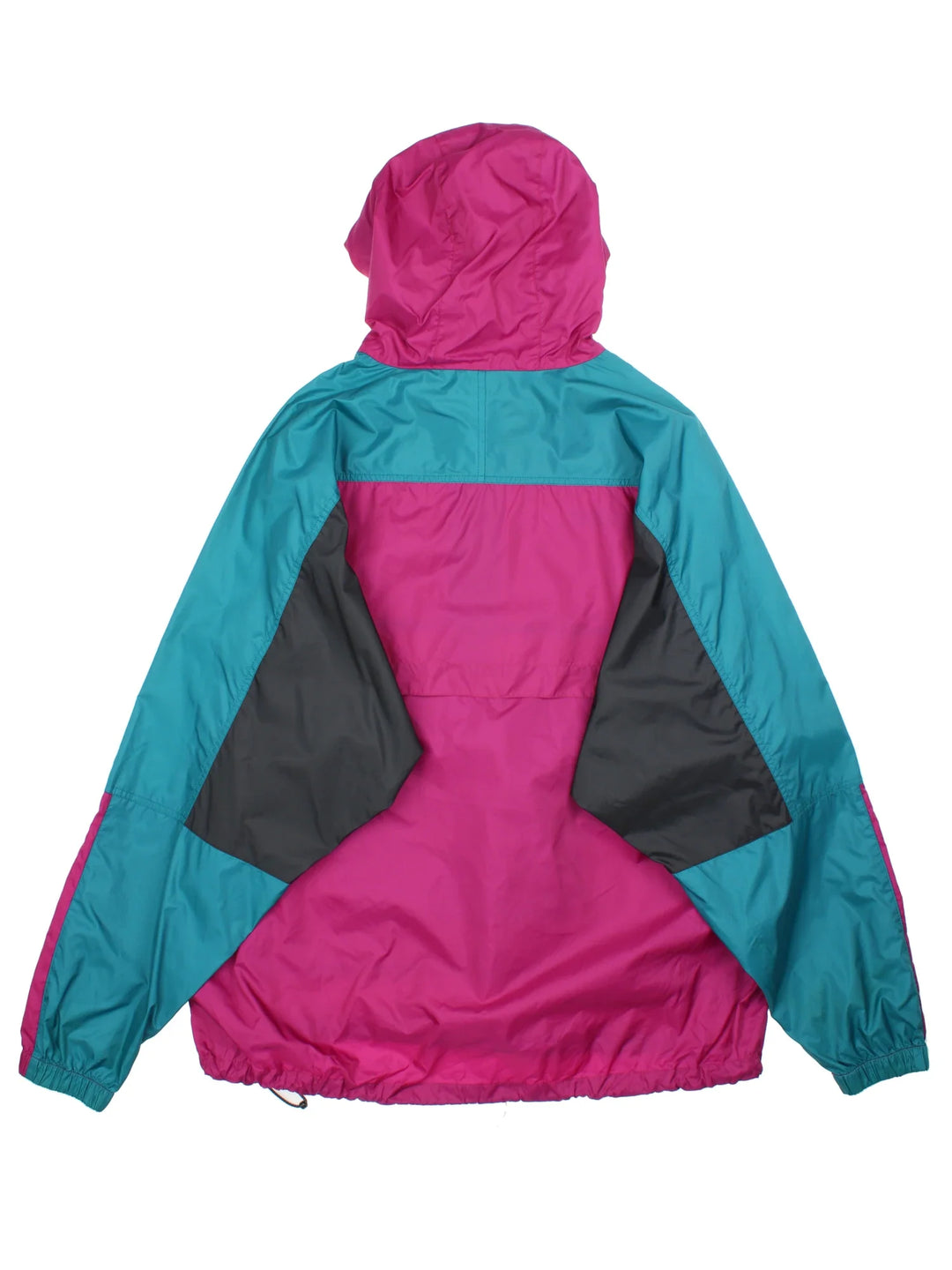Vintage Columbia Anorak in a purple/green colourway. Pull over with hood, x3 popper fastening, front pocket and logo patch on front. 