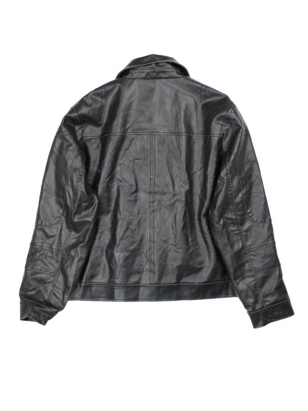Guess Leather Jacket in a black colourway. Zip fastening with multiple zip pockets, fully lined.