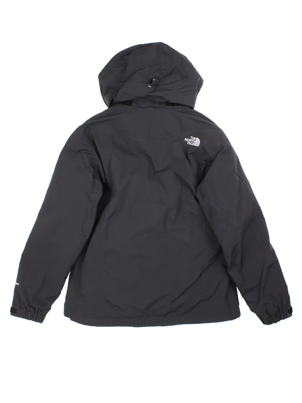 The North Face Triclimate Jacket in a black colourway with triple insulated layering, detachable lining and drawstring hem, Full zip with velcro overlay and small classic logo on the front