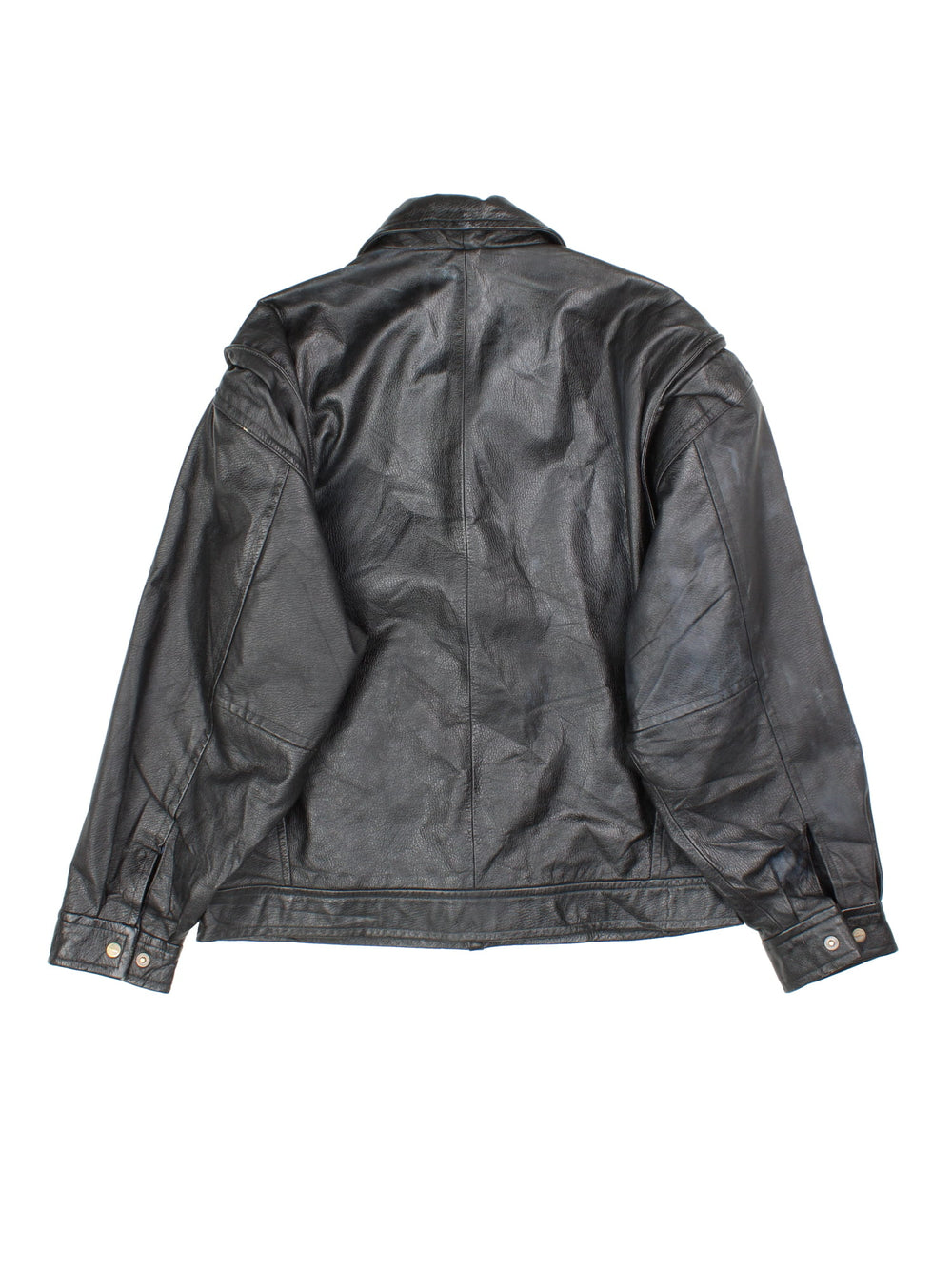 Vintage 90's Pepsi Leather Jacket in a black colourway. Full zip, pepsi logo detailing and two standard side pockets.