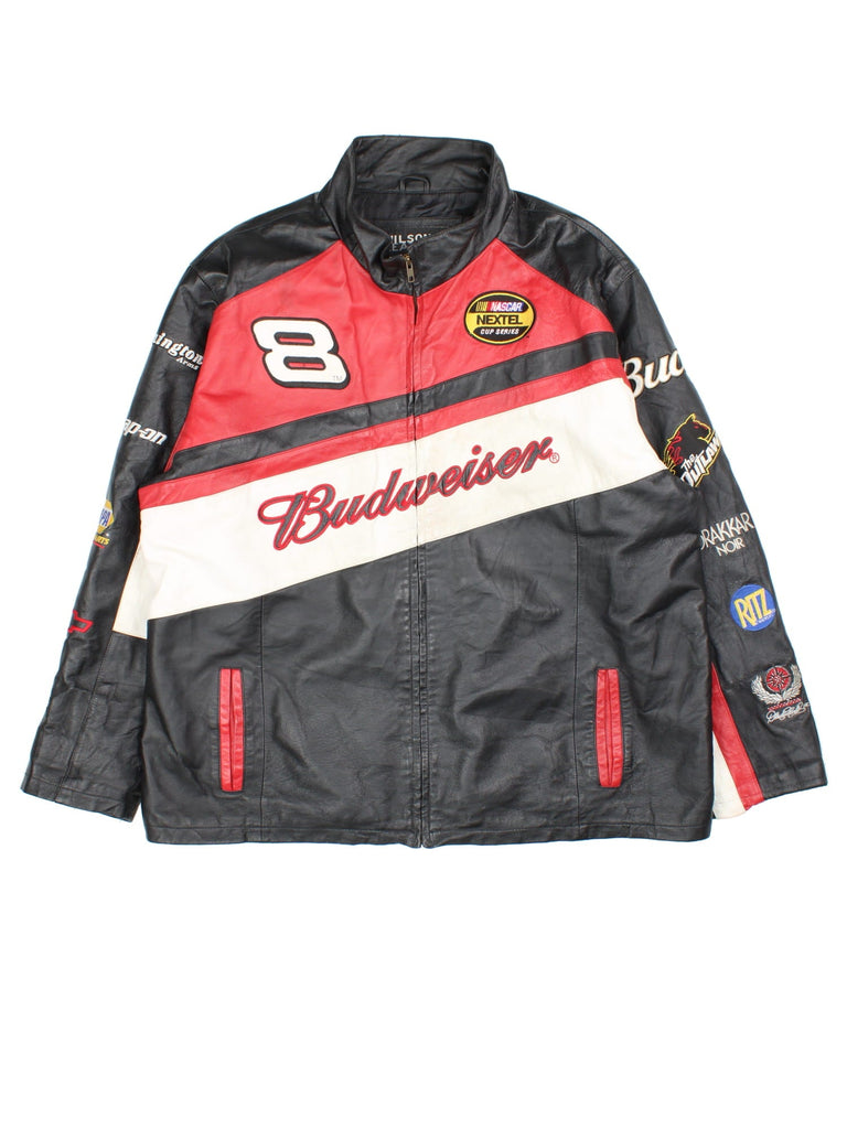 NASCAR レーシングジャケット Budweiser ヴィンテージ ストリート Vintage Budweiser NASCAR Racing Jacket - Etsy