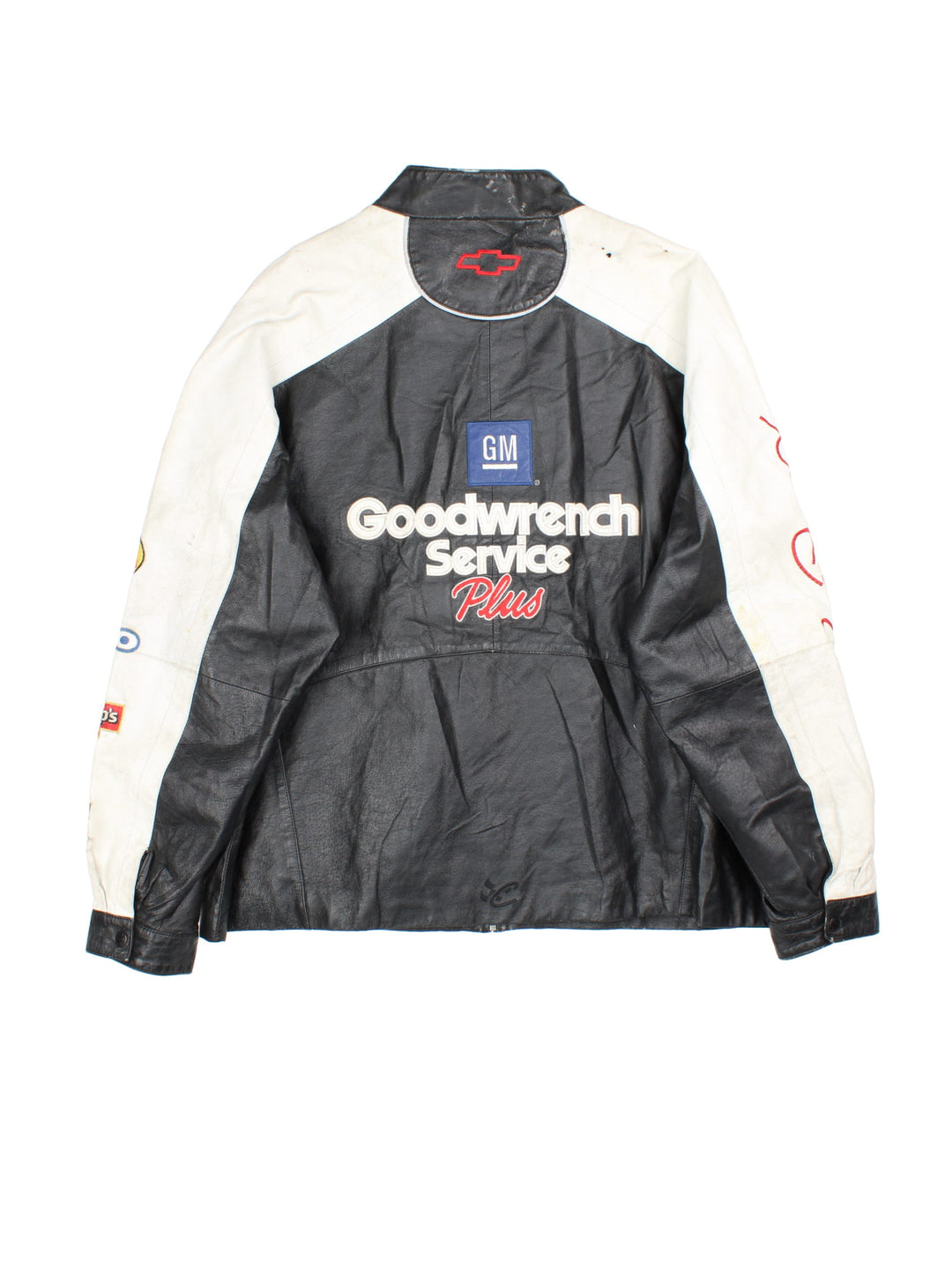 Vintage Nascar Dale Earnhardt Jr Winston Cup Series Jacket in a black and white colourway. Zips up and has multiple pockets, and the logos and sponsors embroidered all over.