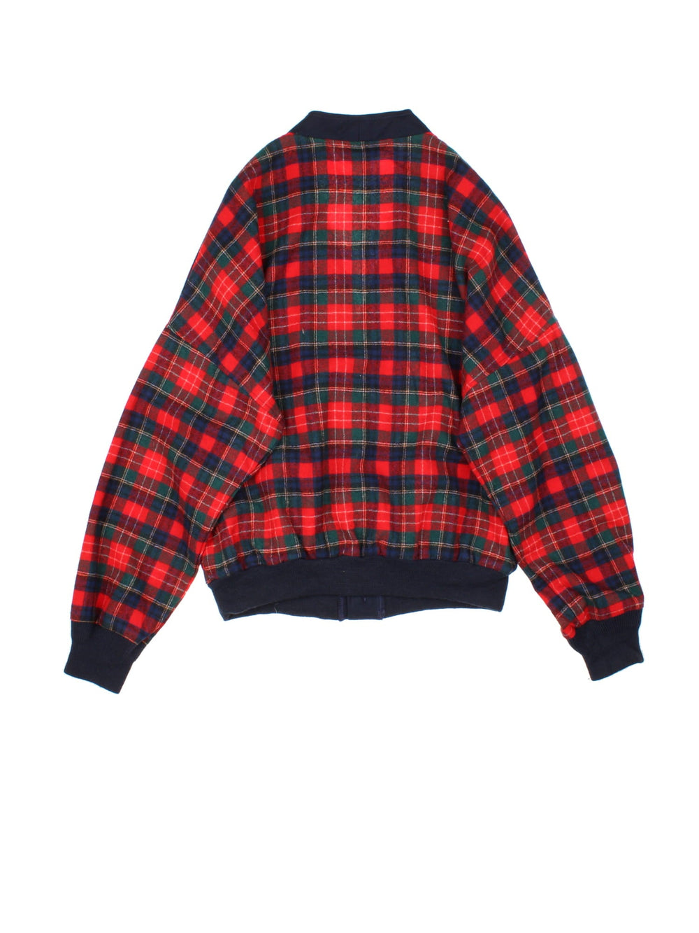 Vintage Pendleton Plaid Wool Cardigan in a red patterned colourway. Buttons up and has double front pockets, and a big collar.