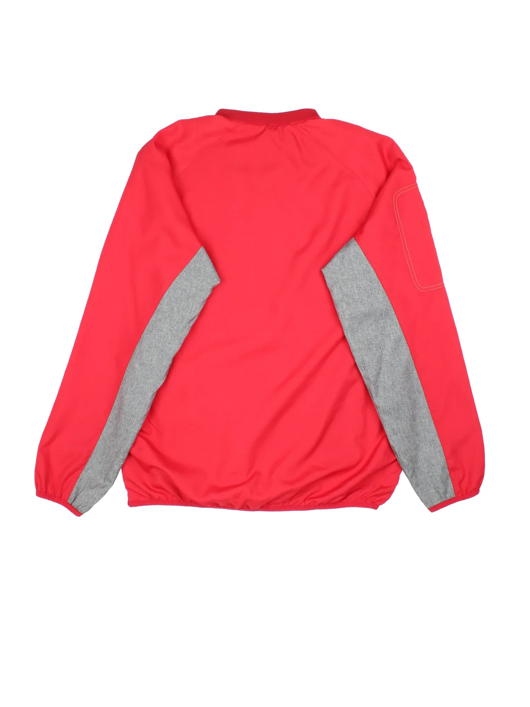 NFL San Francisco 49ers Training Top in a red/grey colourway. Pullover with side pockets, contrast cuffs and hem. Logos embroidered on front and sleeve.