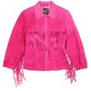 80's Tannery West Fringed Leather Jacket (Size XXS)
