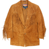Western Fringed Leather Jacket (Size M)
